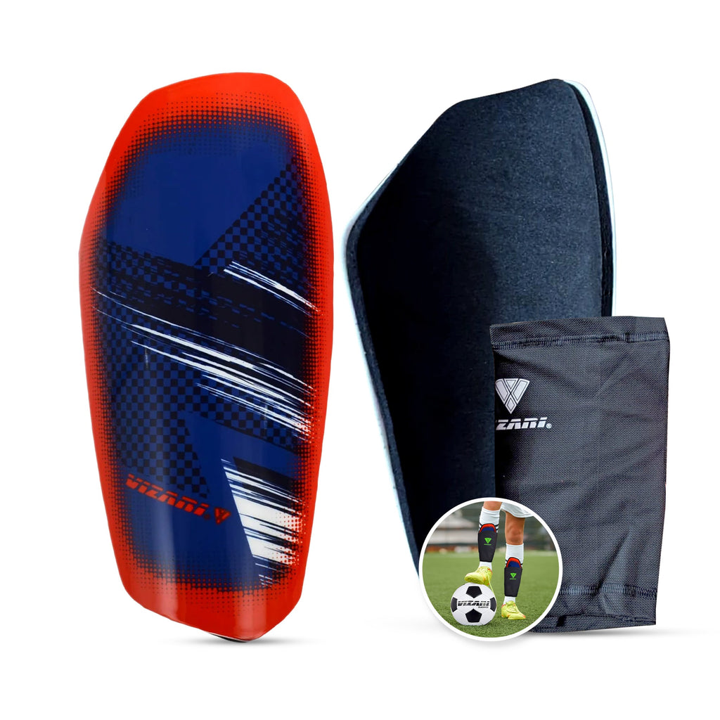 Aptos Soccer Shin Guard with Sleeve-Royal/White - Vizari Sports