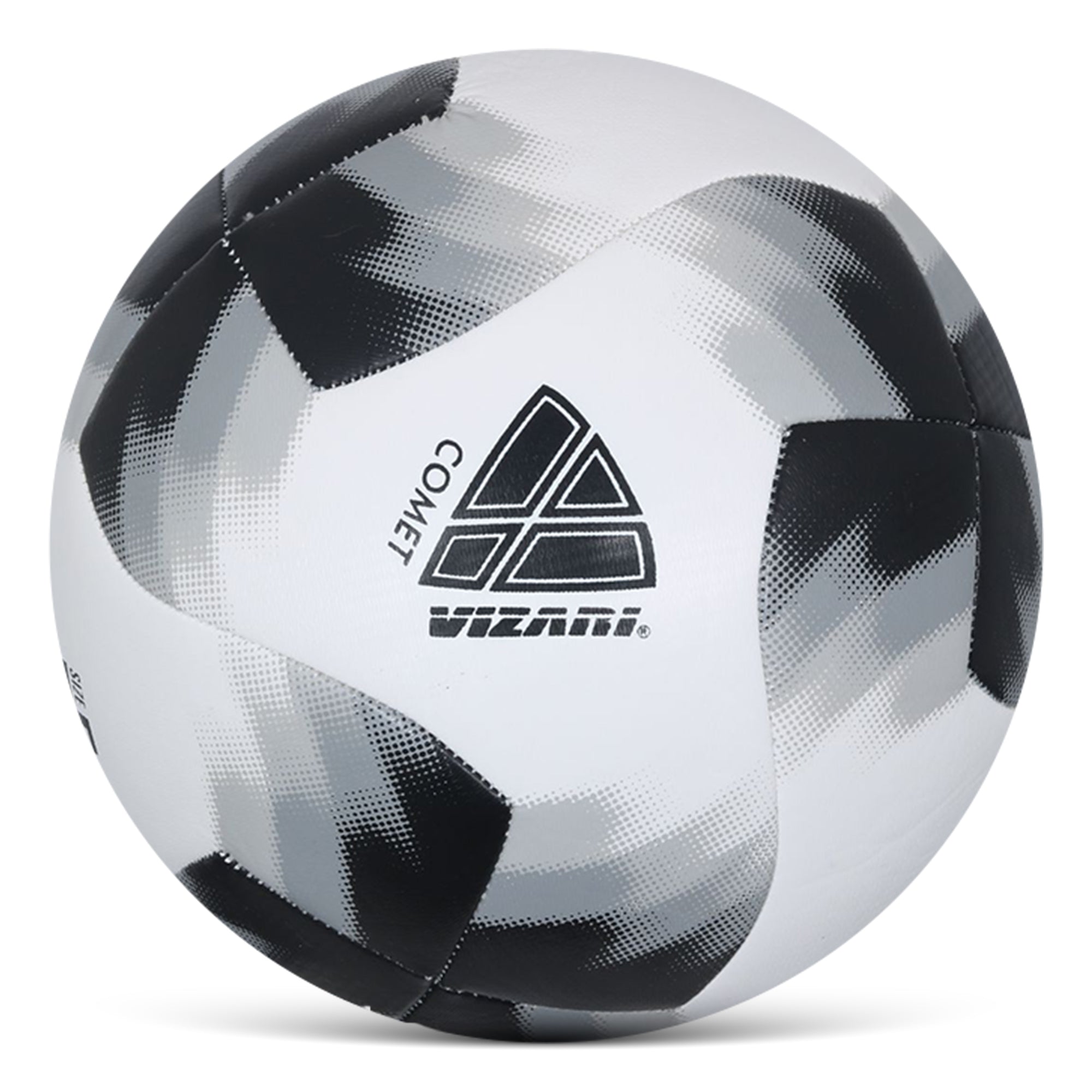 Vizari Comet Soccer Ball – Black, Machine-Sewn 8-Panel Training Ball