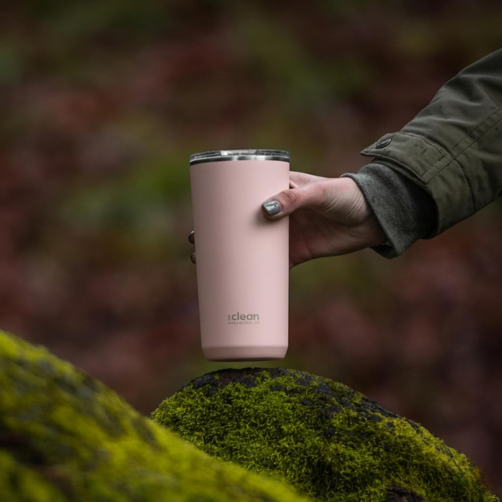 The Clean Hydration Company 20oz Ceramic Lined Insulated Coffee Tumbler, Travel Mug, Double Wall Vacuum