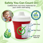 RedCupLiving 8oz BPA-Free Toddler Sippy Cup with Handle & Leak-Proof Lid