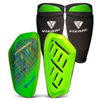 Vizari Soquel Soccer Slip IN Shin Guard with Pocketed Sleeve – Green/Black