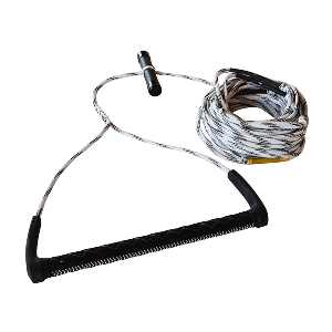 FATSAC 80' Wake Rope &amp; TBar Handle Combo  Black &amp; White
