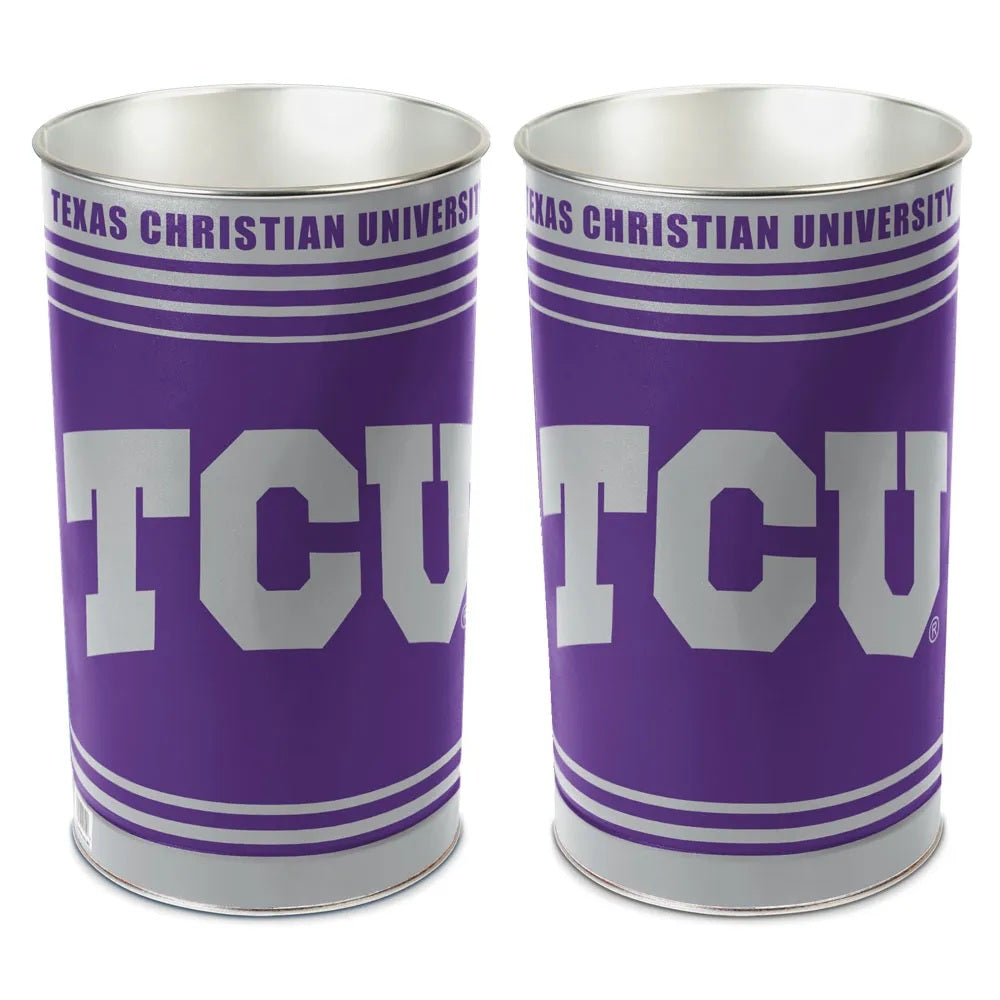 TCU Horned Frogs Wastebasket 15 Inch - Periodic Restock