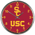 USC Trojans Clock Round Wall Style Chrome Periodic Restock