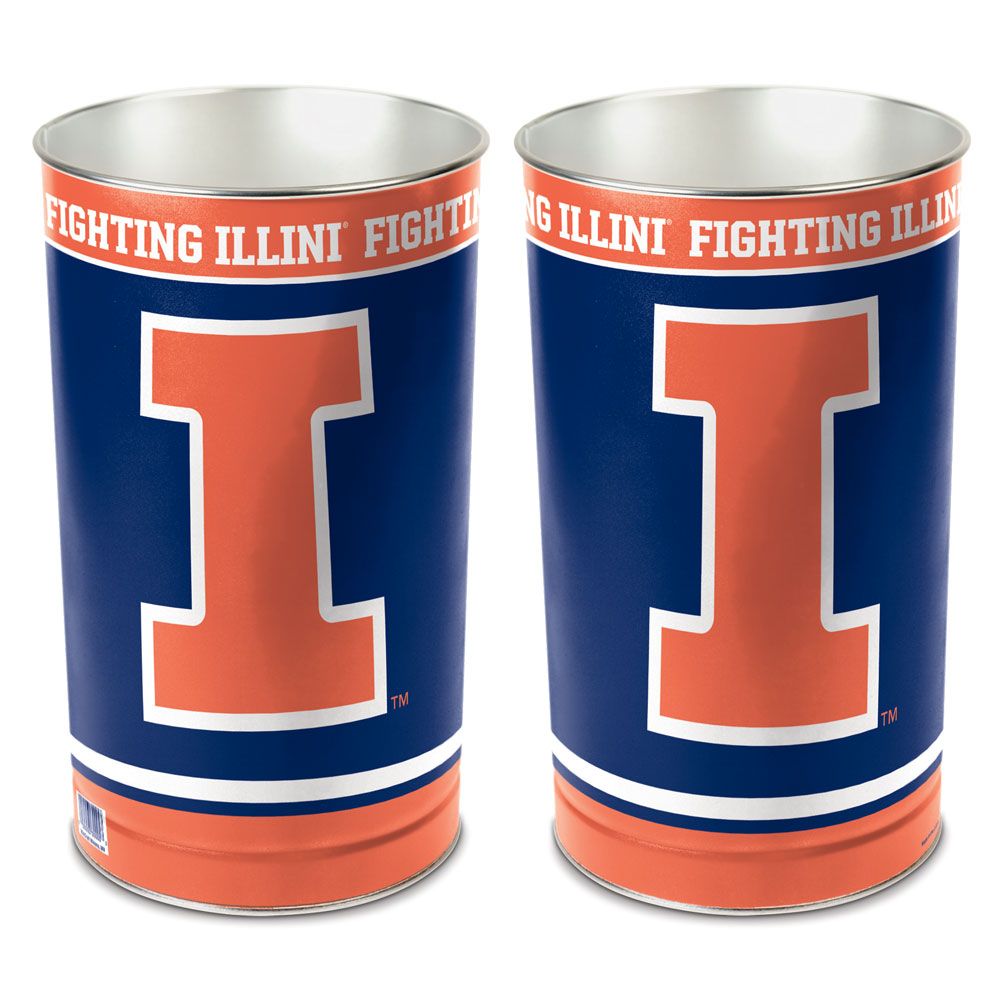 Illinois Fighting Illini Wastebasket 15 Inch - Periodic Restock