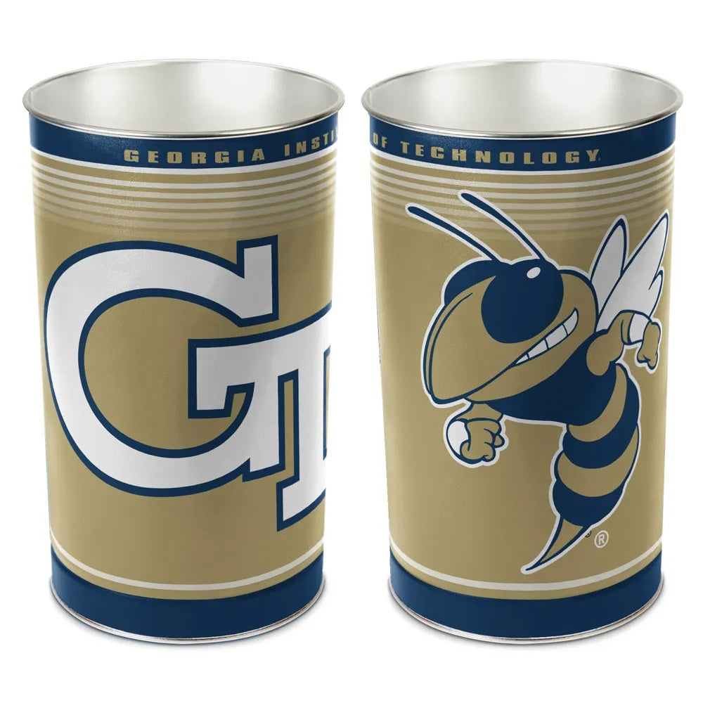 Georgia Tech Yellow Jackets Wastebasket 15 Inch - Periodic Restock