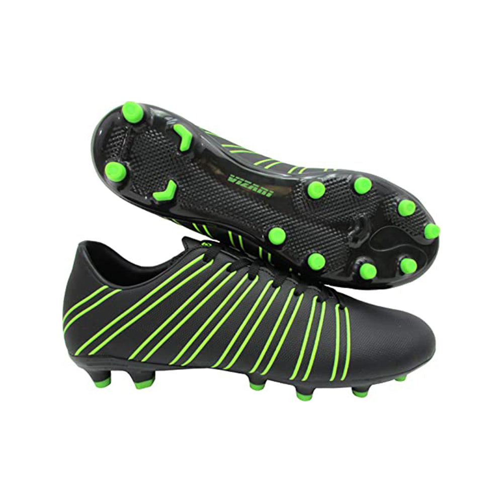Vizari Madero Adult Firm Ground Soccer Cleats – Black/Green