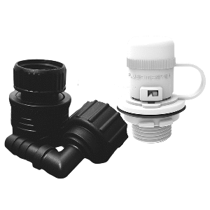 Flushmaster Flush Port Quick Connect f/Mercury  White