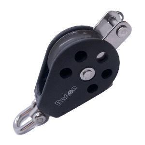 Barton Size 3 45mm Plain Bearing Pulley Block Single Swivel &amp; Becket