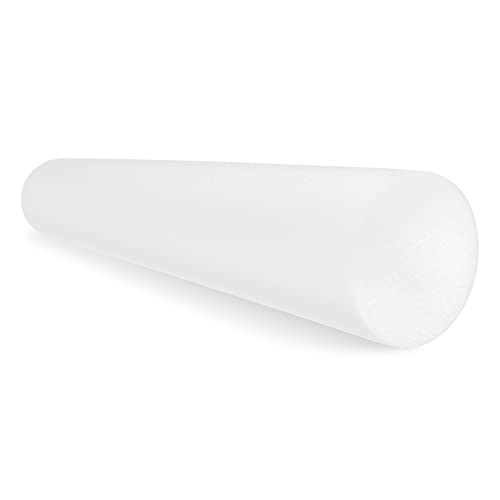 Cando White Pe Foam Rollers For Exercise, Finess, Muscle Restoration, Massage Therapy, Sport Recovery And Physical Therapy For H