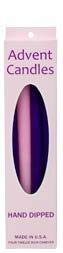 Dlight Online Pack Of 4 Christmas Advent Taper Candles - 3 Purple Taper Candles, 1 Pink Tapered Candle - Candlesticks For Advent