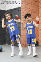 Children's Basketball Suit suit Printing Training Suit for Primary School Students Girls Boys Kindergarten Baby Performance Suit Basketball Jersey