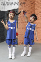 Children's Basketball Suit suit Printing Training Suit for Primary School Students Girls Boys Kindergarten Baby Performance Suit Basketball Jersey