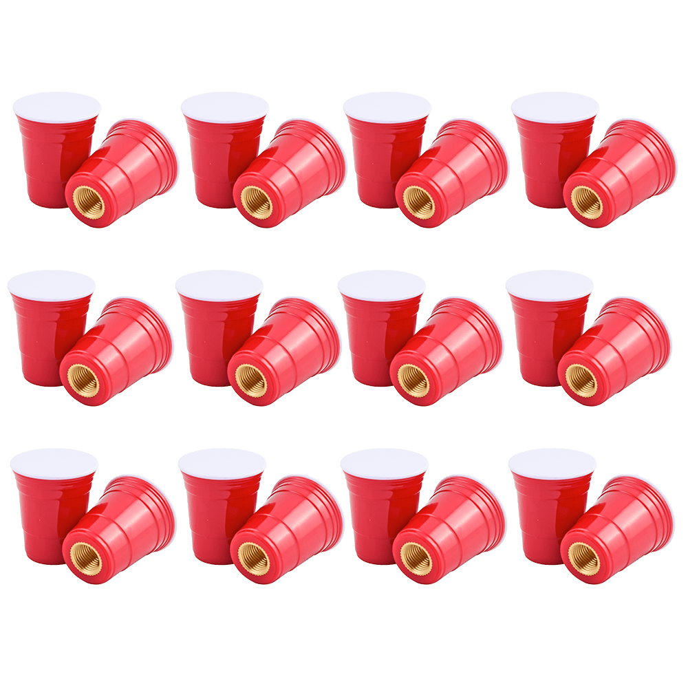 Red Tire Valve Stem Caps – Set of 2