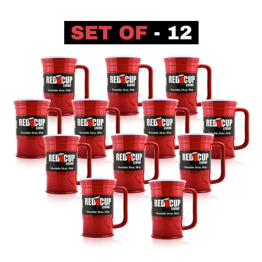 Reusable Red Beer Mug – 24oz