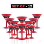 Redcupliving 12oz Reusable Cocktail Cups | BPA-Free Double-Wall Red Drinkware