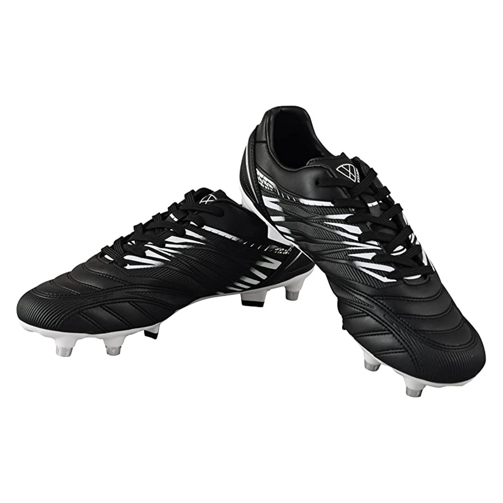 Vizari Valencia Soft Ground Soccer Shoes – Black/White