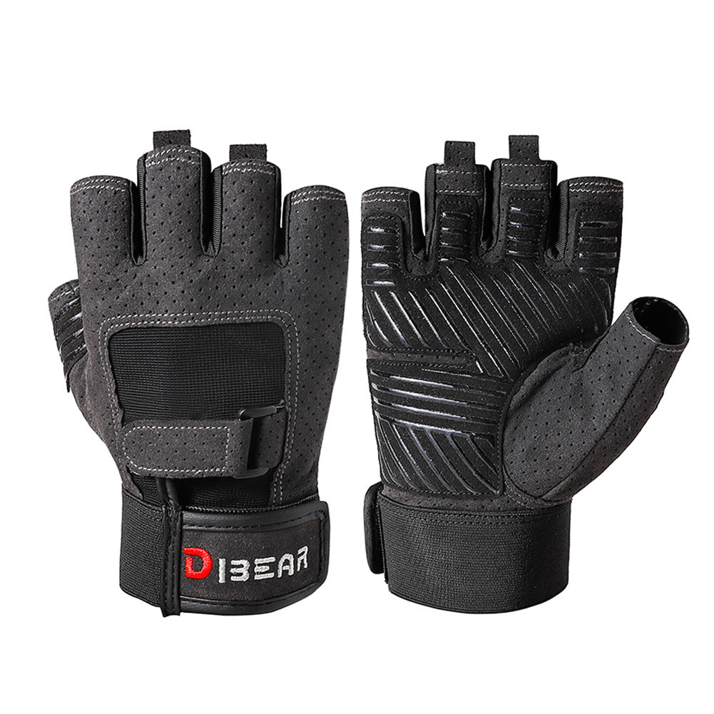 Cross-Border Dibear Manufacturer Spot Wholesale Fitness Gloves Exercise Cycling Weight Training Outdoor Sports Breathable