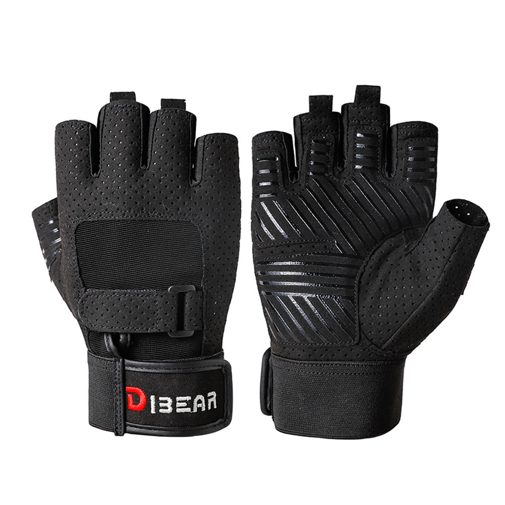 Cross-Border Dibear Manufacturer Spot Wholesale Fitness Gloves Exercise Cycling Weight Training Outdoor Sports Breathable