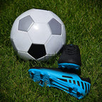 Santos JR. Firm Ground Soccer Shoes -Black/Sky Blue - Vizari Sports