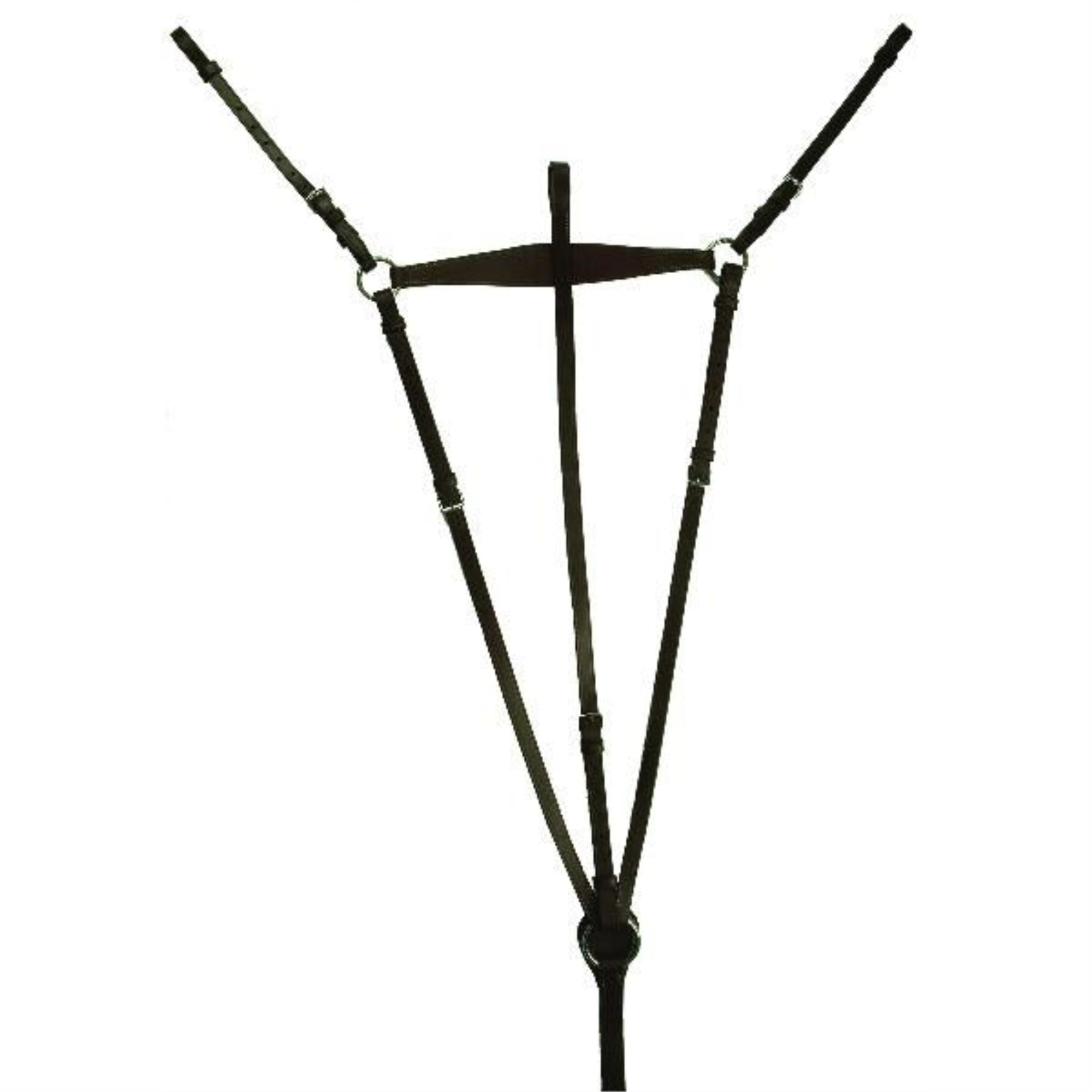 Gatsby English Flat Adjustable Breastplate With  Standing Attach