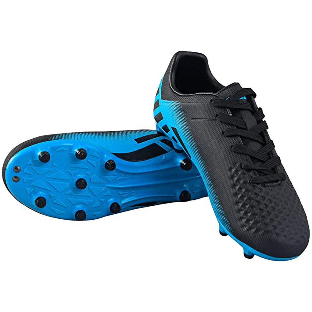 Santos JR. Firm Ground Soccer Shoes -Black/Sky Blue - Vizari Sports