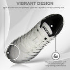 Bolt Firm Ground Soccer Shoes -White/Black/Silver - Vizari Sports