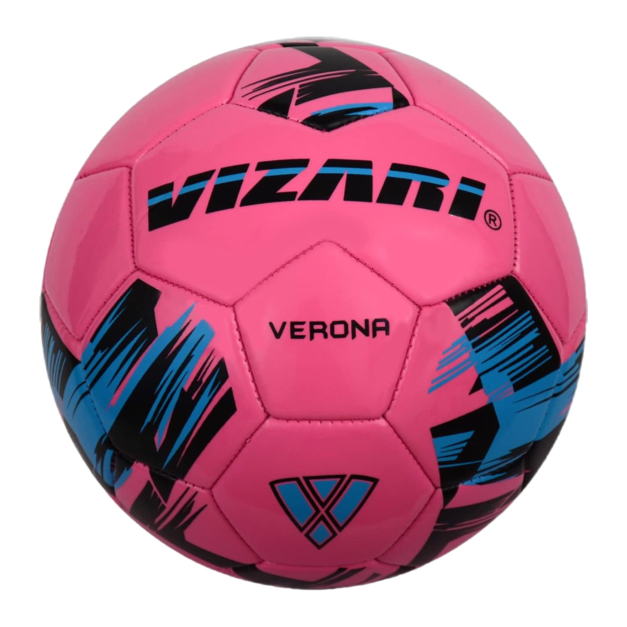 Verona Soccer Ball-Pink/Black/Sky - Vizari Sports