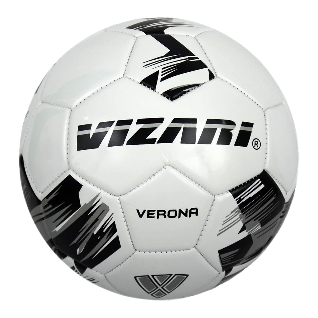 Verona Soccer Ball-White/Silver/Black - Vizari Sports