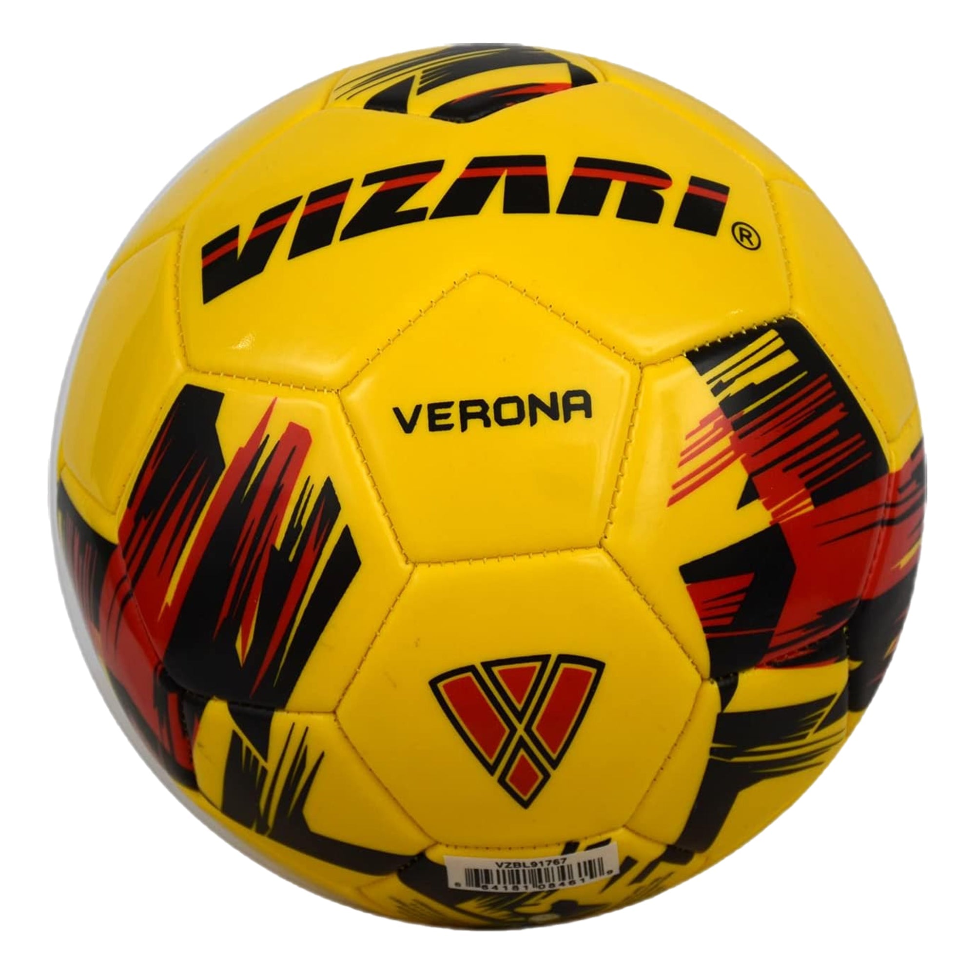 Verona Soccer Ball-Yellow/Black/Red - Vizari Sports