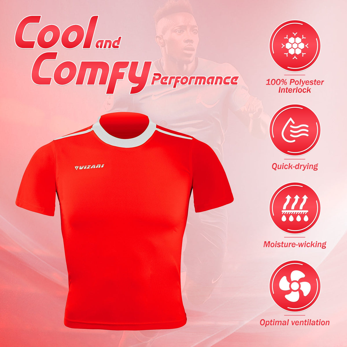 Vizari Velez Jersey – Red