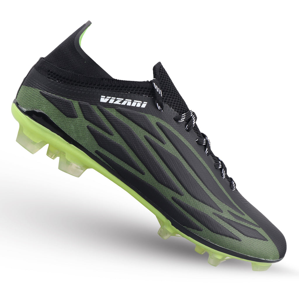 Vizari Provo Adult Firm Ground Soccer Cleats – Black/Lime