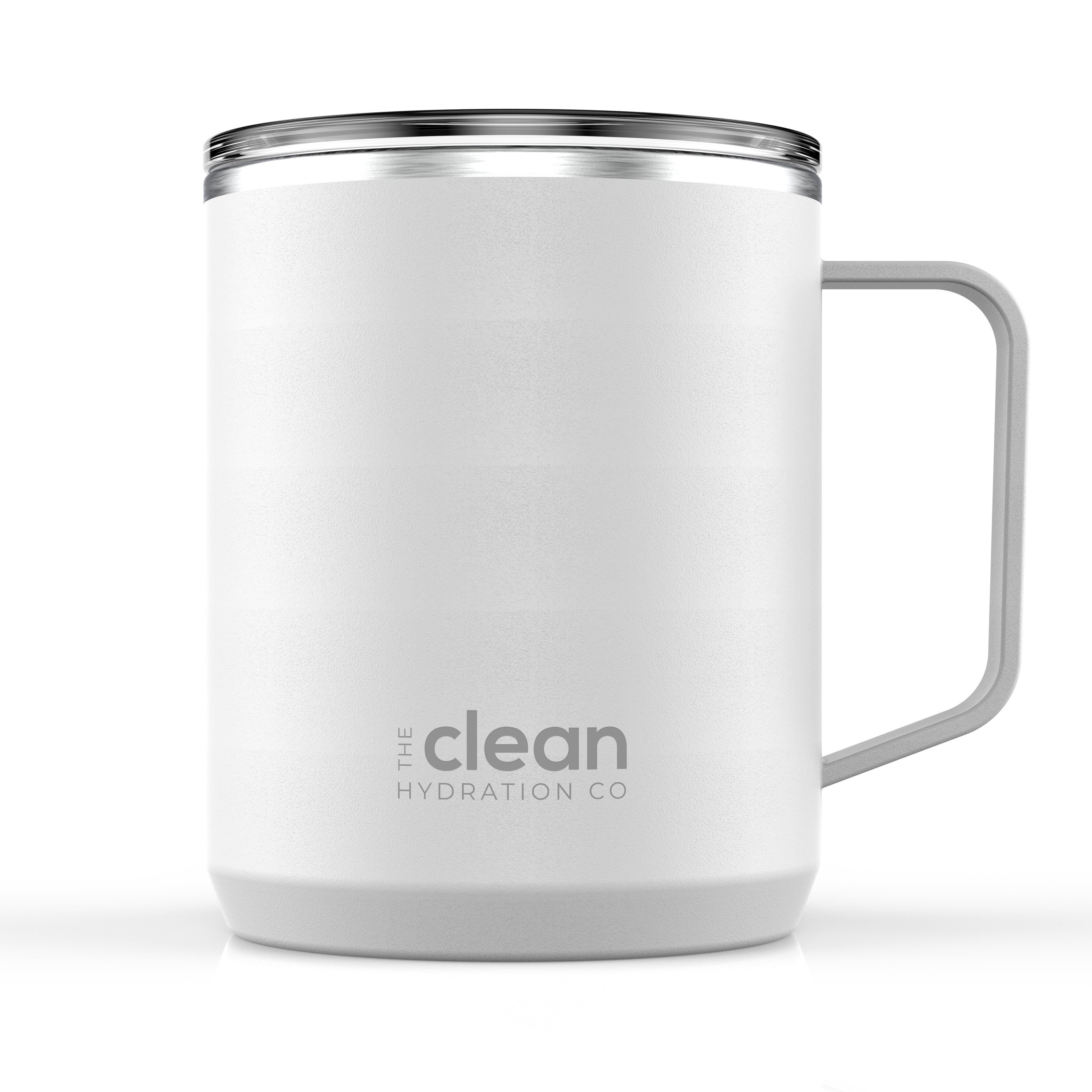 The Clean Hydration Co, Mug 12, Insulated Stainless Steel Coffee Mug Cup with Ceramic Inner Coating, No Metal Taste (Aqua)