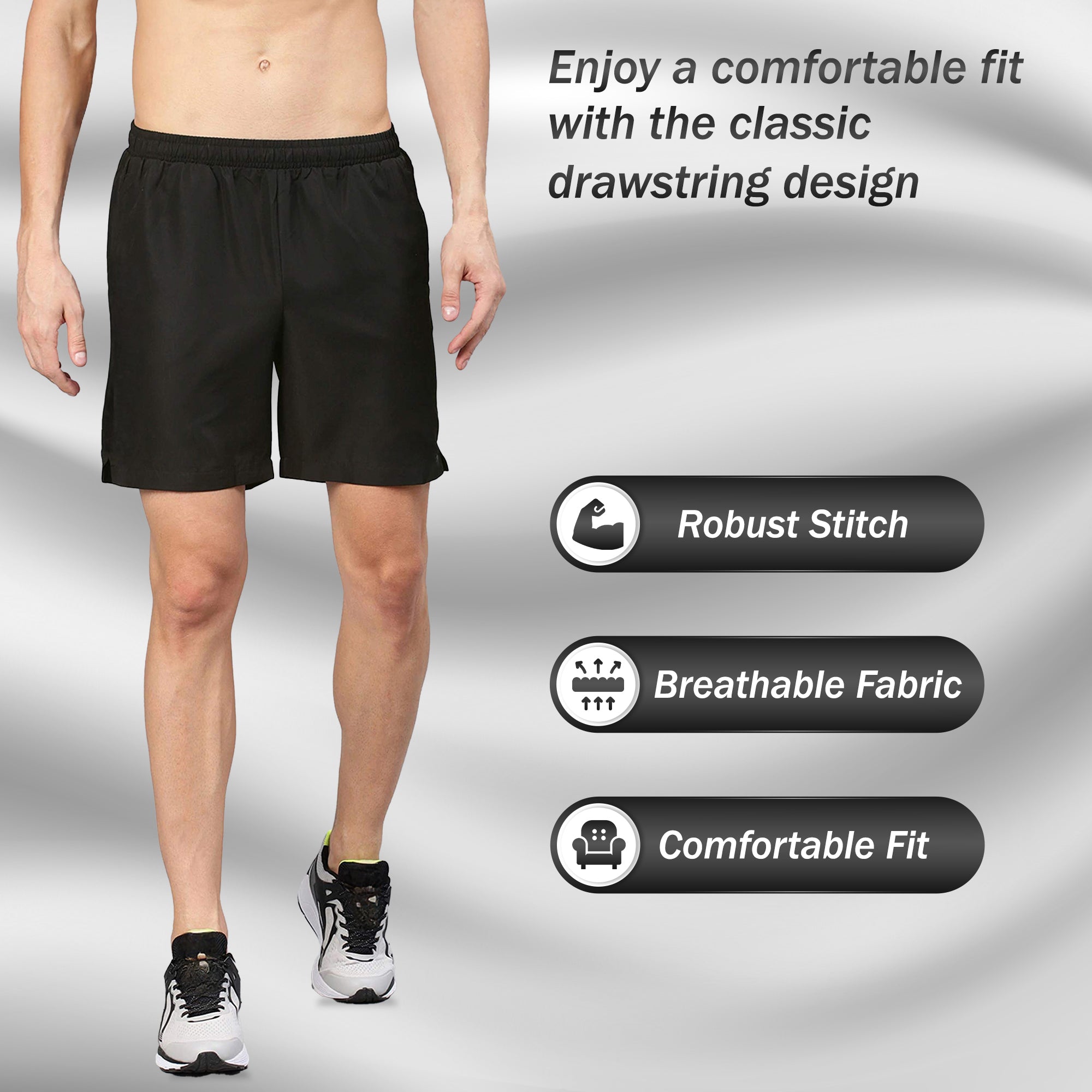 Trento Soccer Shorts-Black - Vizari Sports