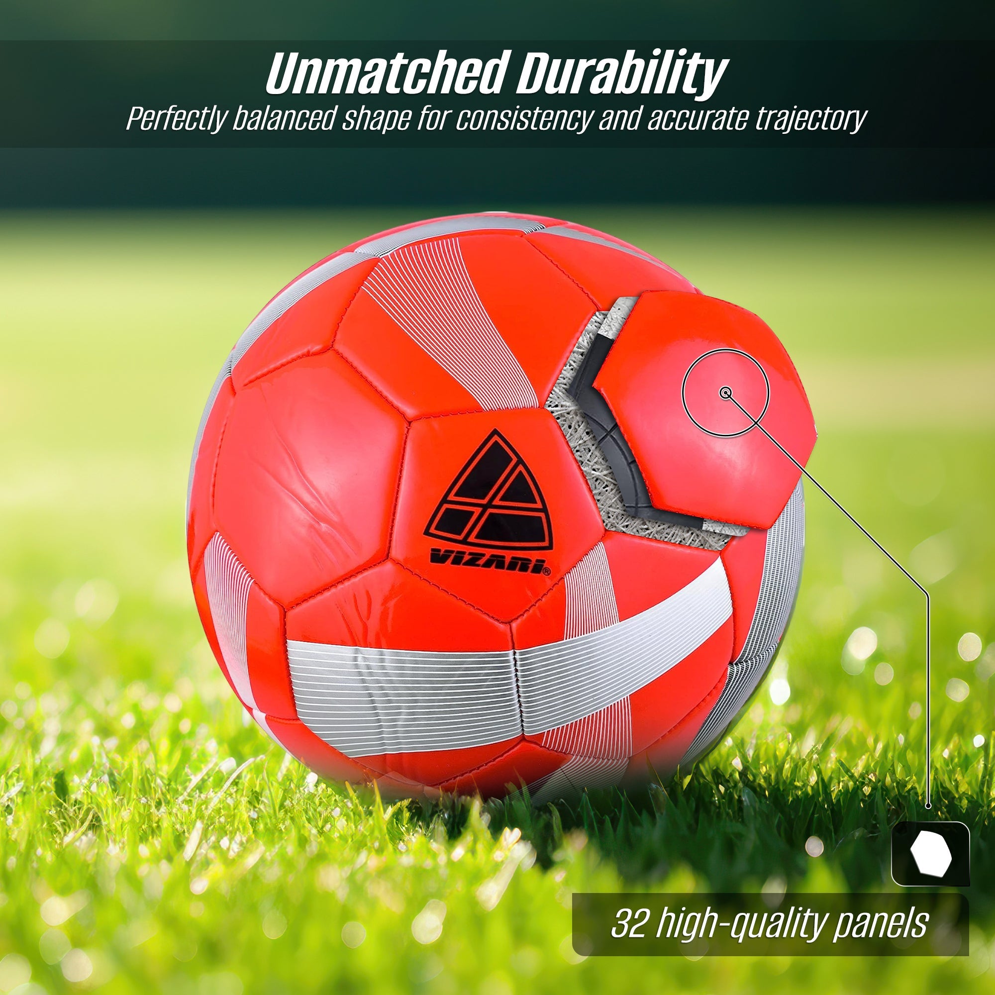 Vizari Hydra Soccer Ball Red