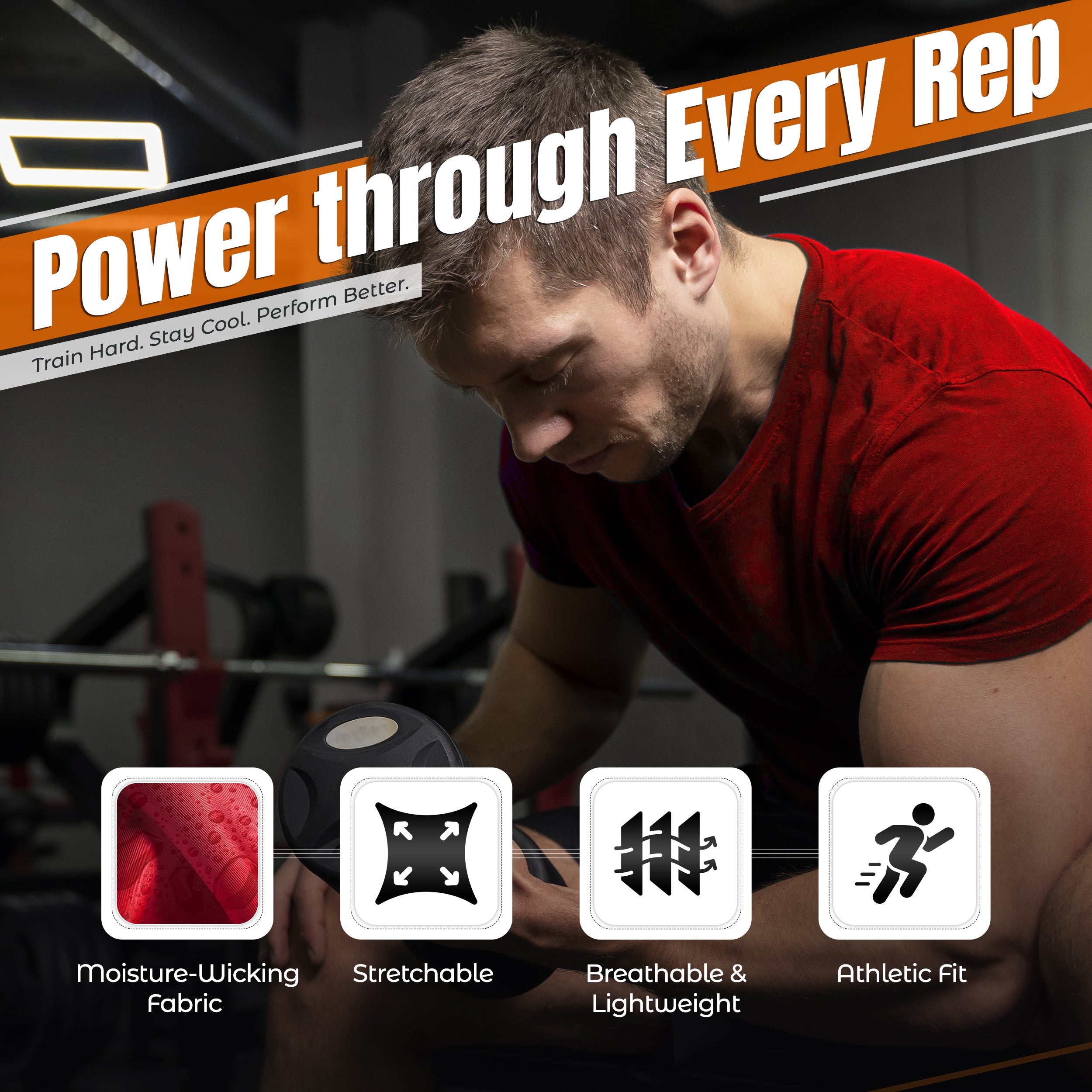 Performance T-Shirt-Red - Vizari Sports