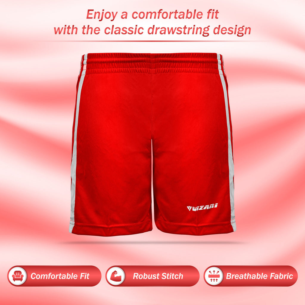 Campo Soccer Shorts - Red - Vizari Sports