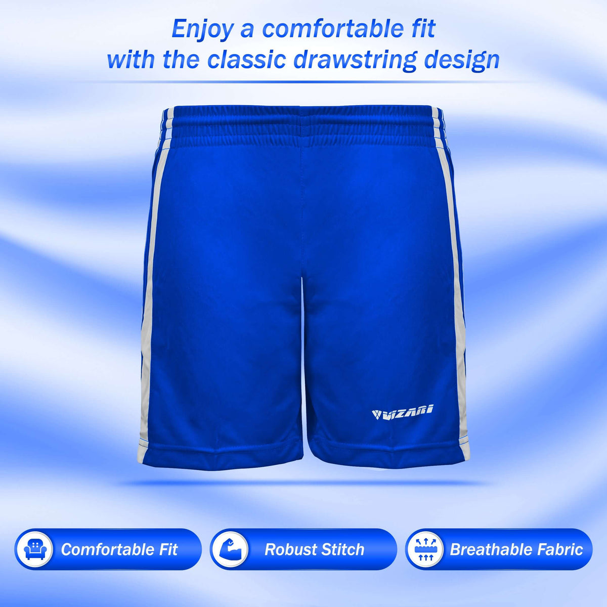 Vizari Campo Soccer Shorts Royal Blue | Vizari Sports