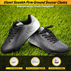 Vizari Stealth Firm Ground Soccer Shoes – Black/White