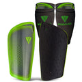 Vizari Atletico Soccer Shin Guards with Compression Pocket Sleeve – Green/Grey