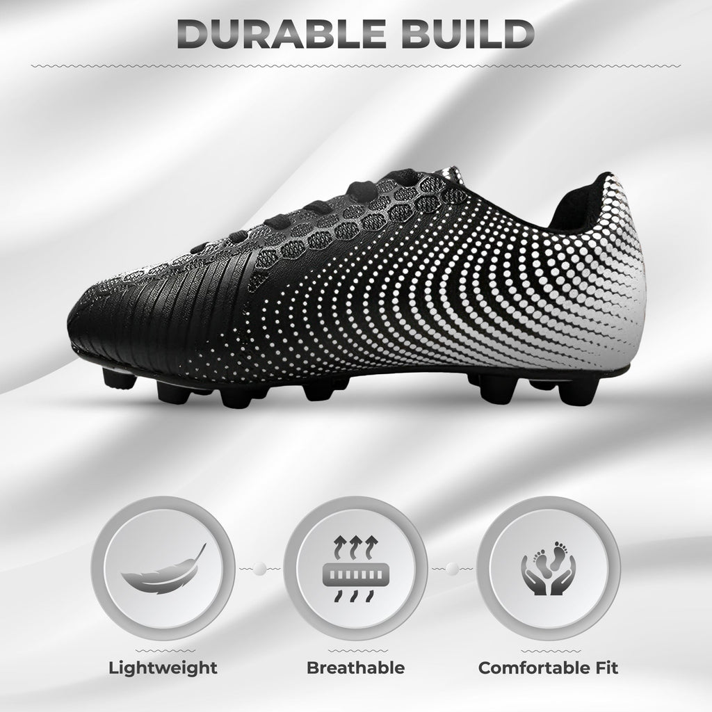 Vizari Stealth Firm Ground Soccer Shoes – Black/White
