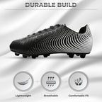 Vizari Stealth Firm Ground Soccer Shoes – Black/White
