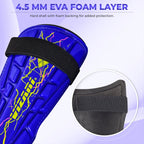 Zodiac Soccer Shin Guard with Detachable Ankle Protection-Blue - Vizari Sports