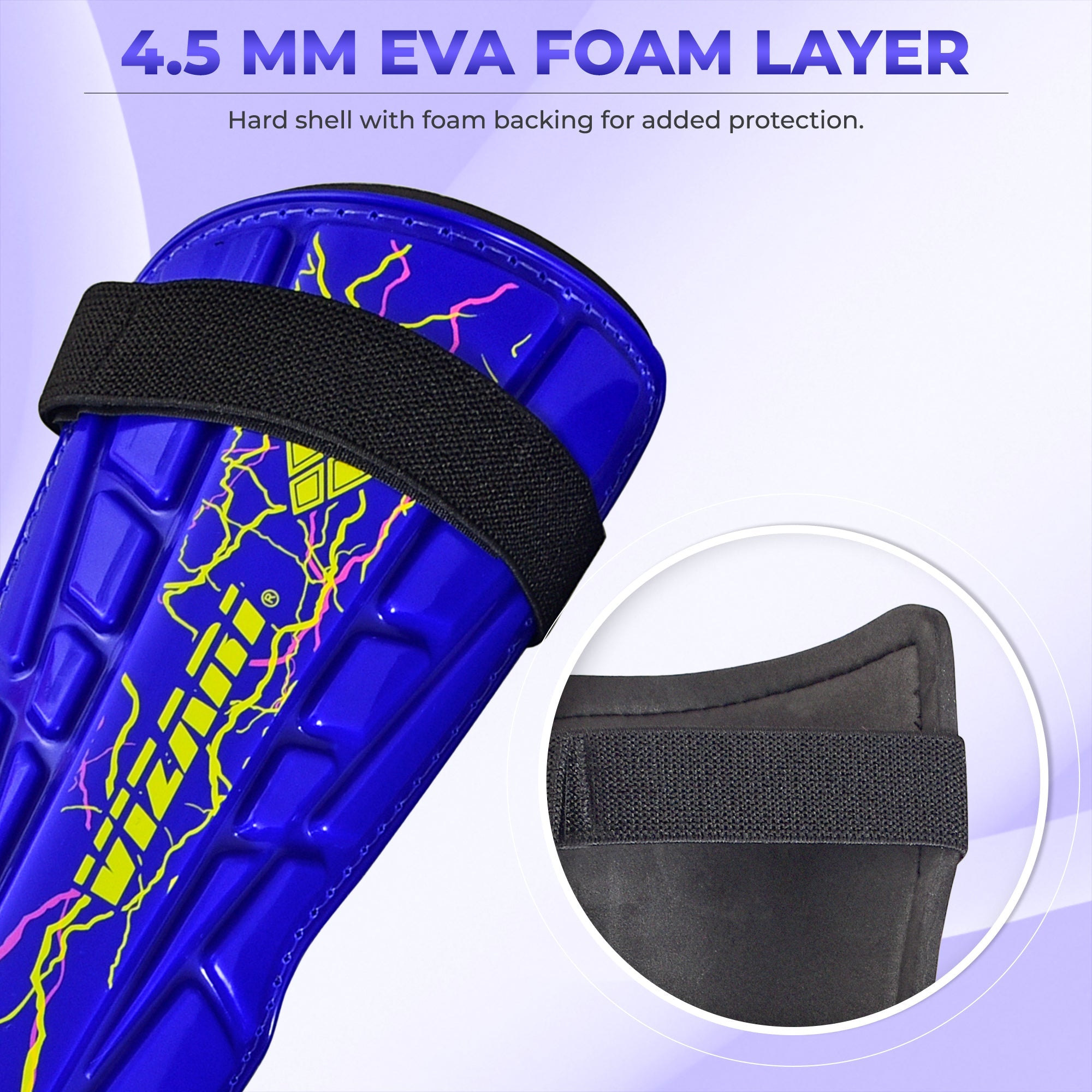 Zodiac Soccer Shin Guard with Detachable Ankle Protection-Blue - Vizari Sports