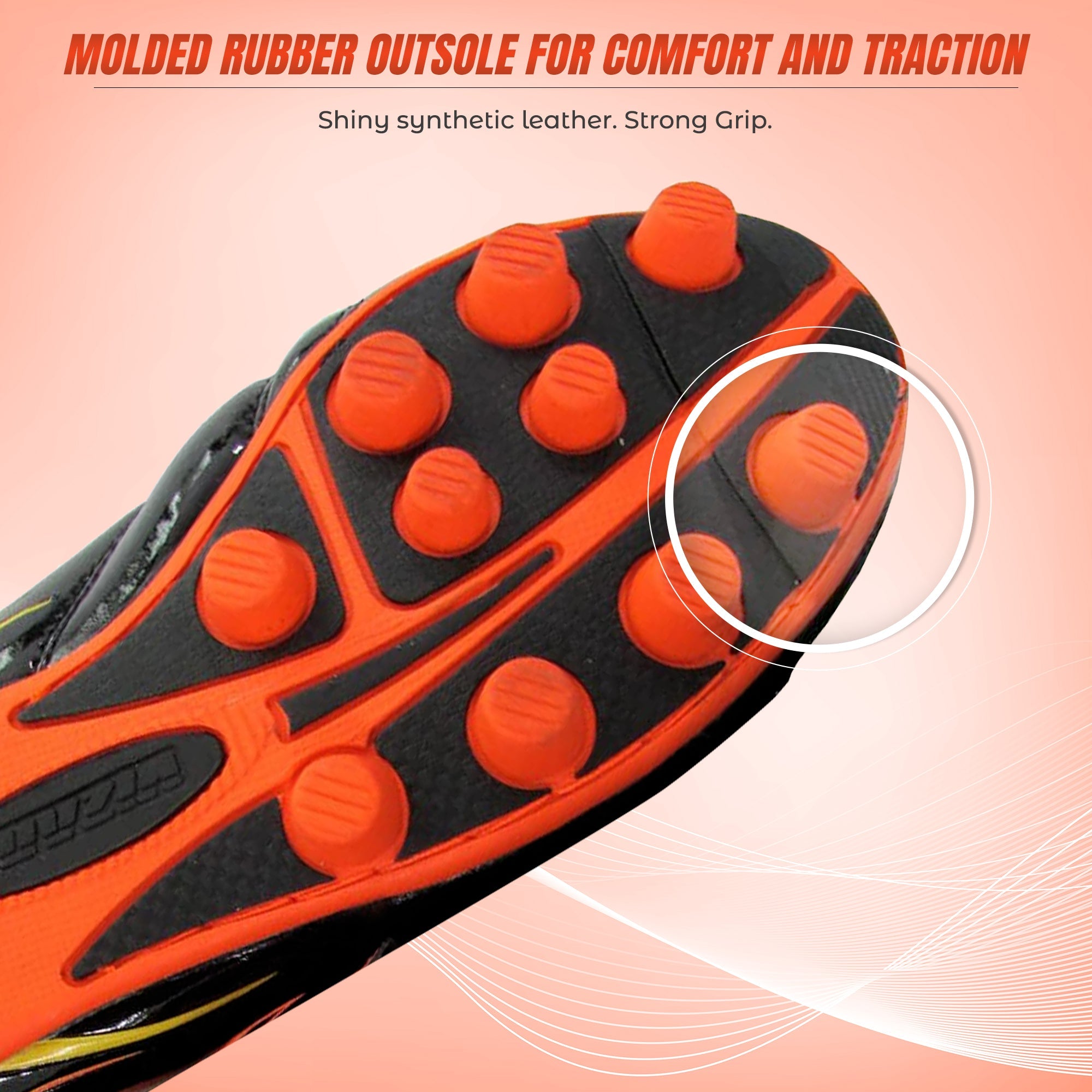 Vizari Blaze Youth Firm Ground Soccer Shoes Black/Orange