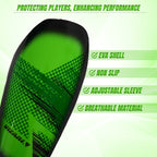 Aptos Soccer Shin Guard with Sleeve-Green/Black - Vizari Sports