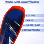 Aptos Soccer Shin Guard with Sleeve-Royal/White - Vizari Sports