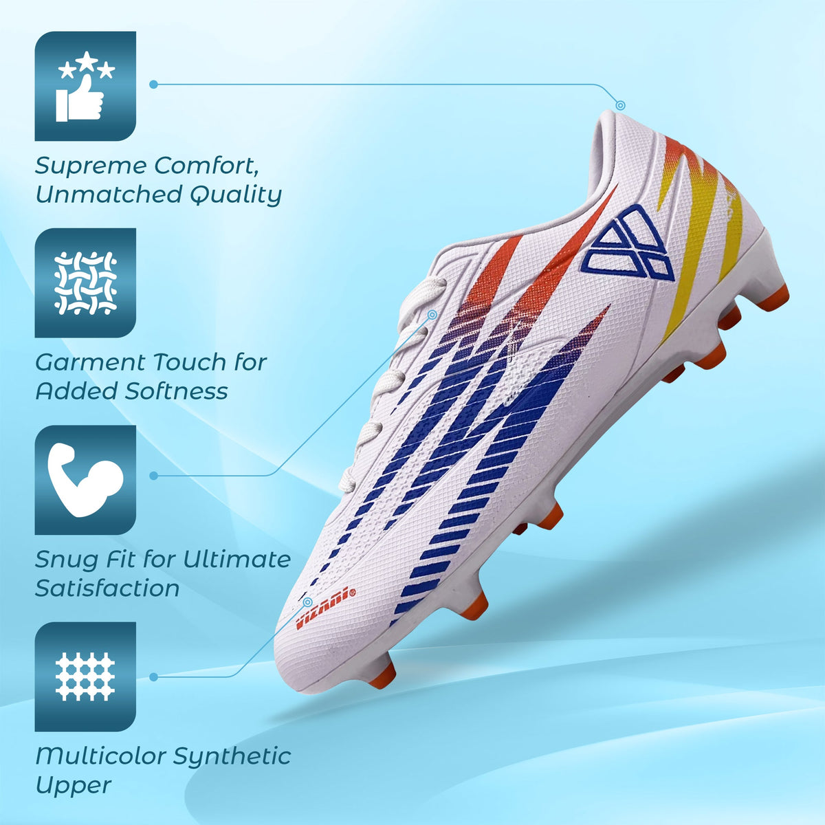 Vizari Bodega Junior Firm Ground Soccer Cleats - White