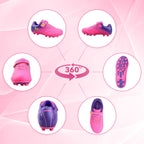 Vizari Loma Velcro Firm Ground Soccer Cleats - PInk/Purple