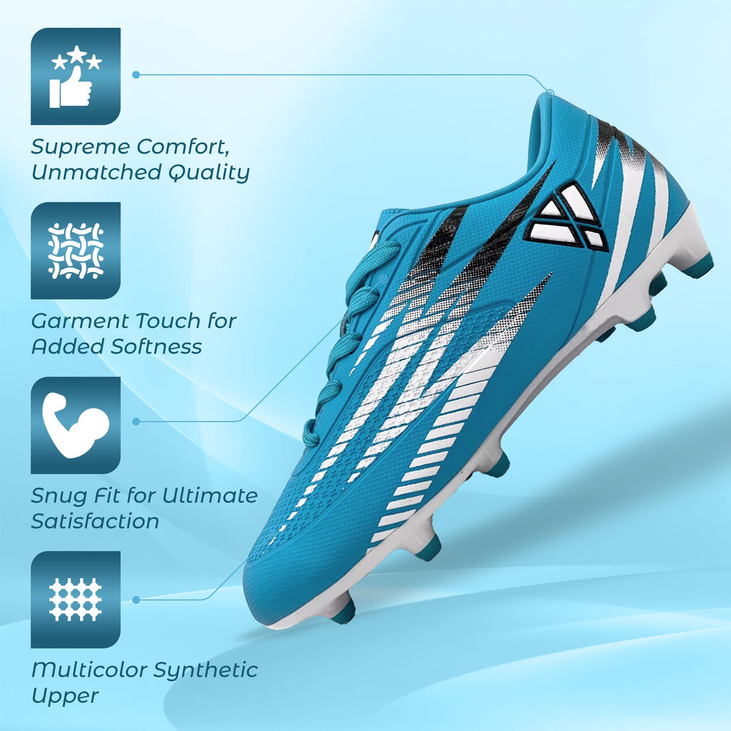 Vizari Bodega Junior Firm Ground Soccer Cleats Sky/White
